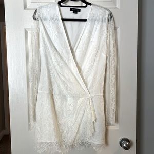 Marciano long sleeve lace mini dress